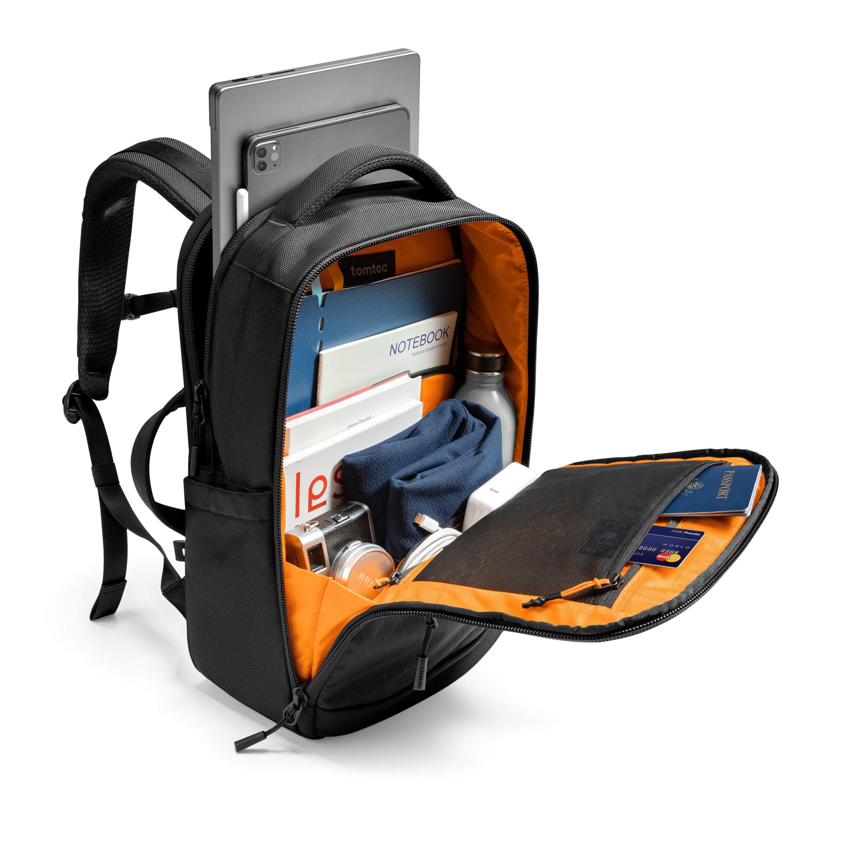 tomtoc TechPack-T73 X-Pac 多功能背包 15.6吋/20L Black (T73S1D1)