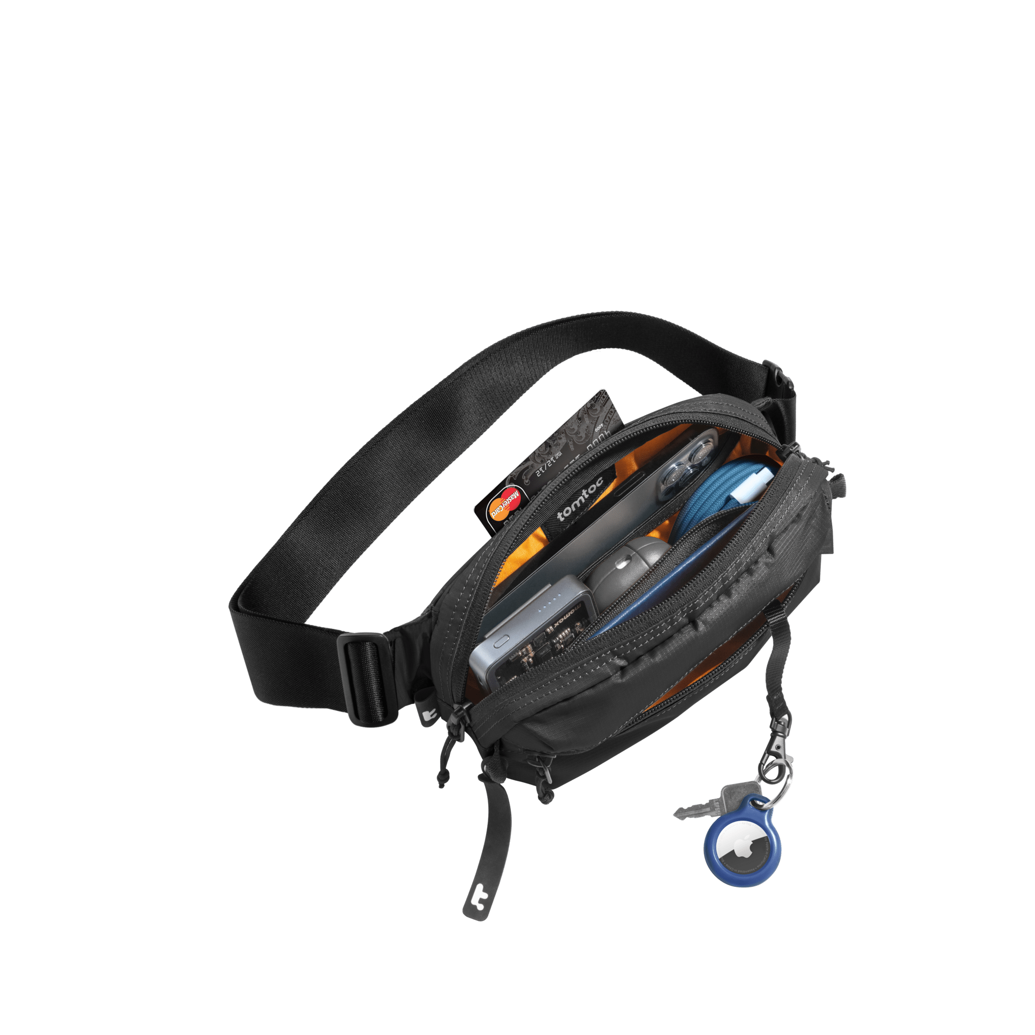 tomtoc Aviator-T33 飛行家輕行胸包 1.5L 輕影黑 T33S1D1