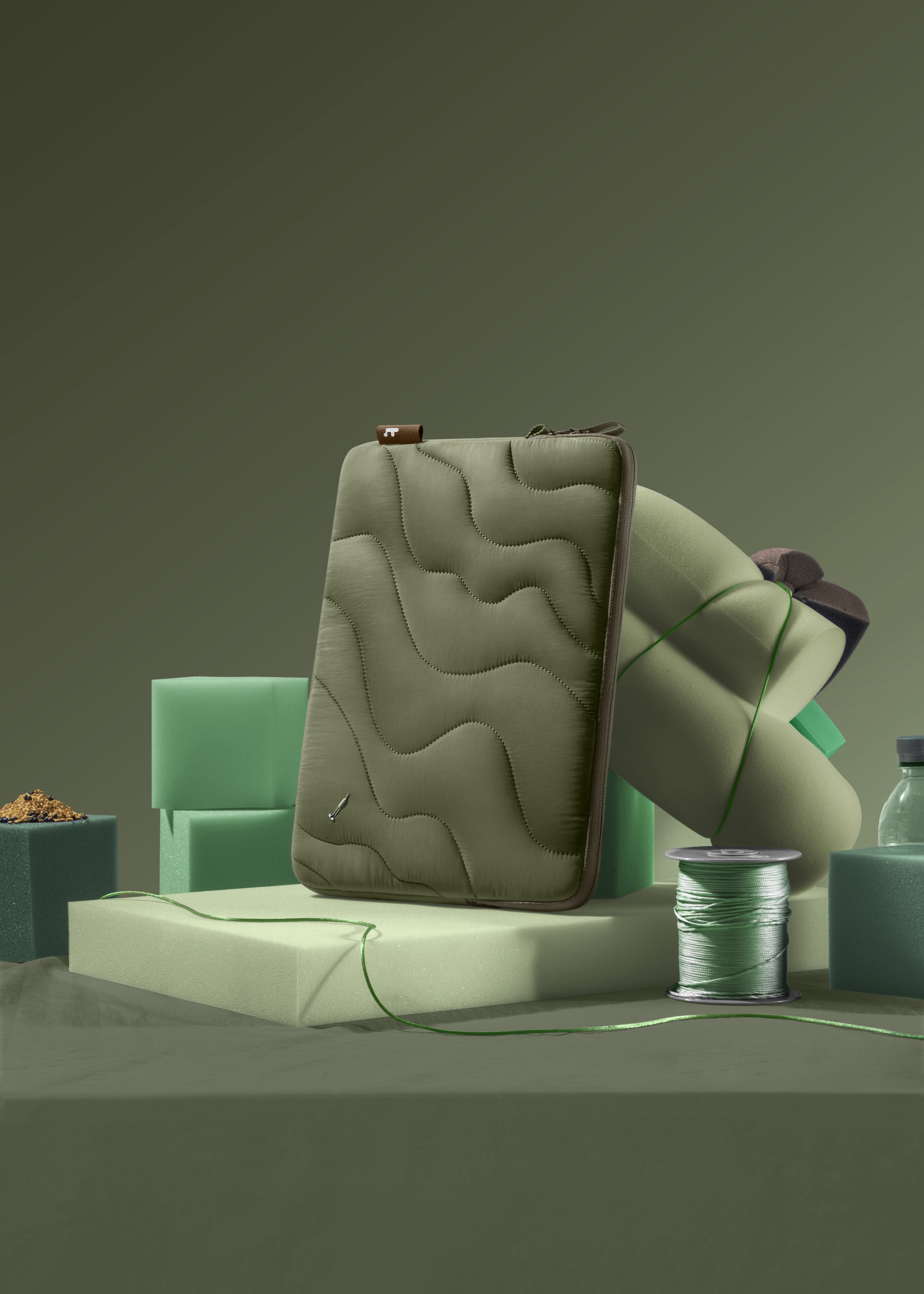 Tomtoc Terra-A27地球肌理內膽包13寸曠野綠 A27C2T2