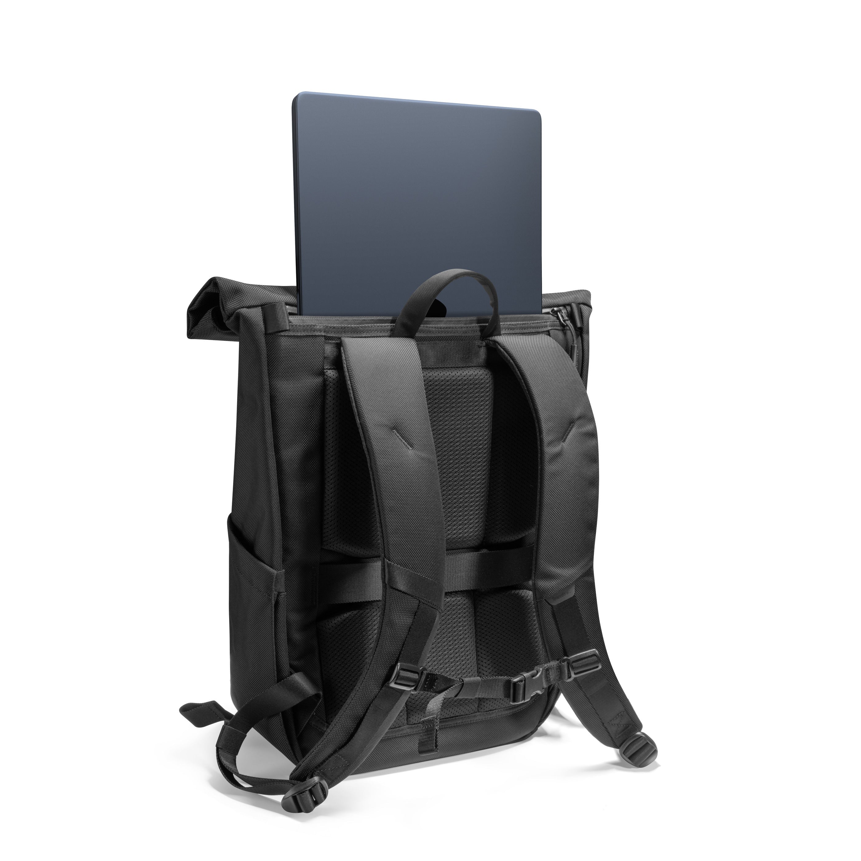 tomtoc Navigator-T61 Rolltop Backpack Black T61L1D1