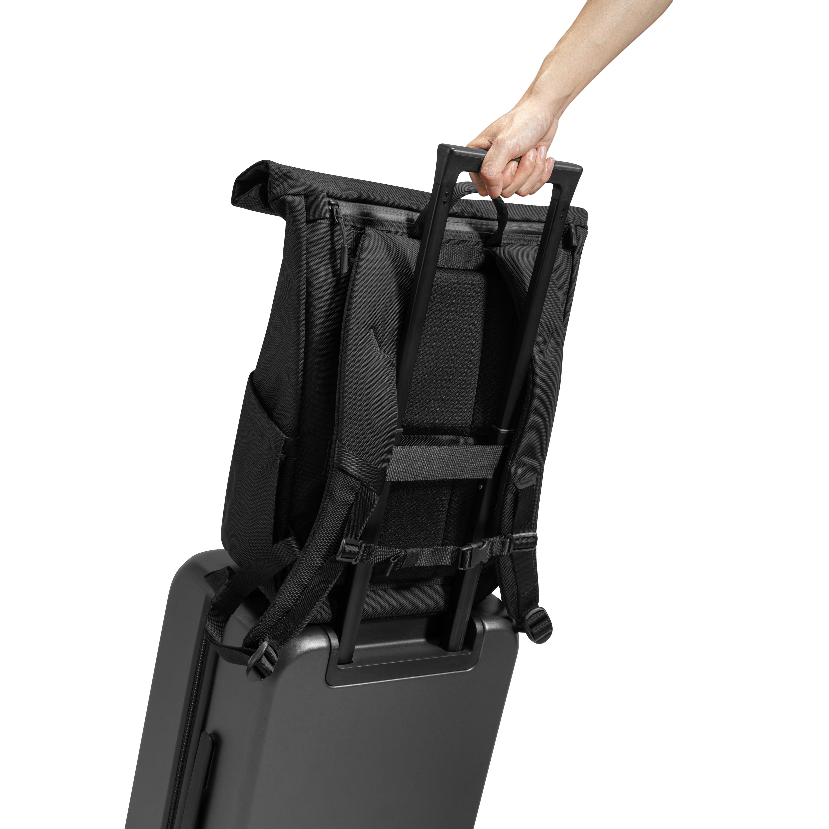 tomtoc Navigator-T61 Rolltop Backpack Black T61L1D1