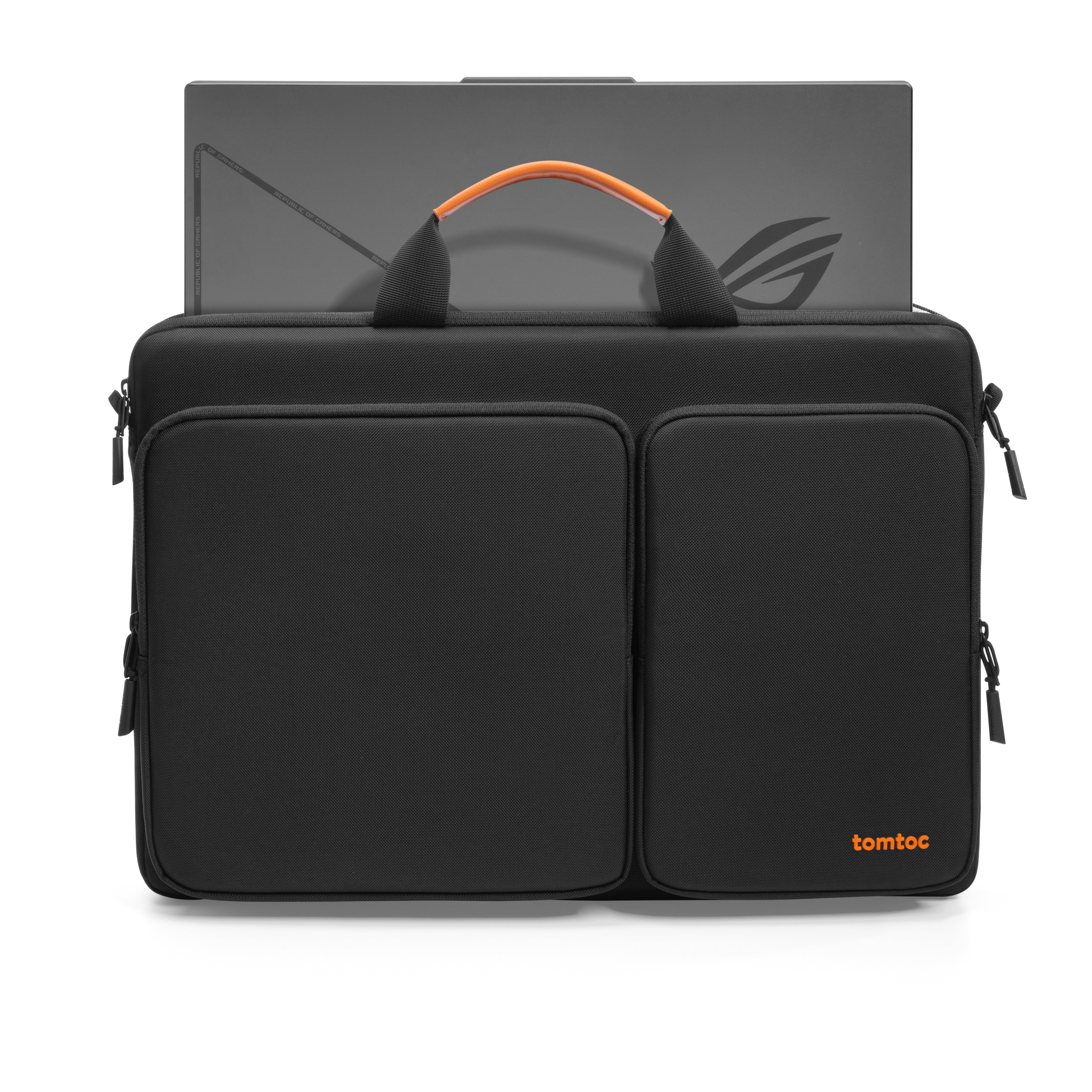 tomtoc Defender-A42 筆記型電腦單肩包 適用於 17.3 吋筆記型電腦 黑色(A42G1D1)
