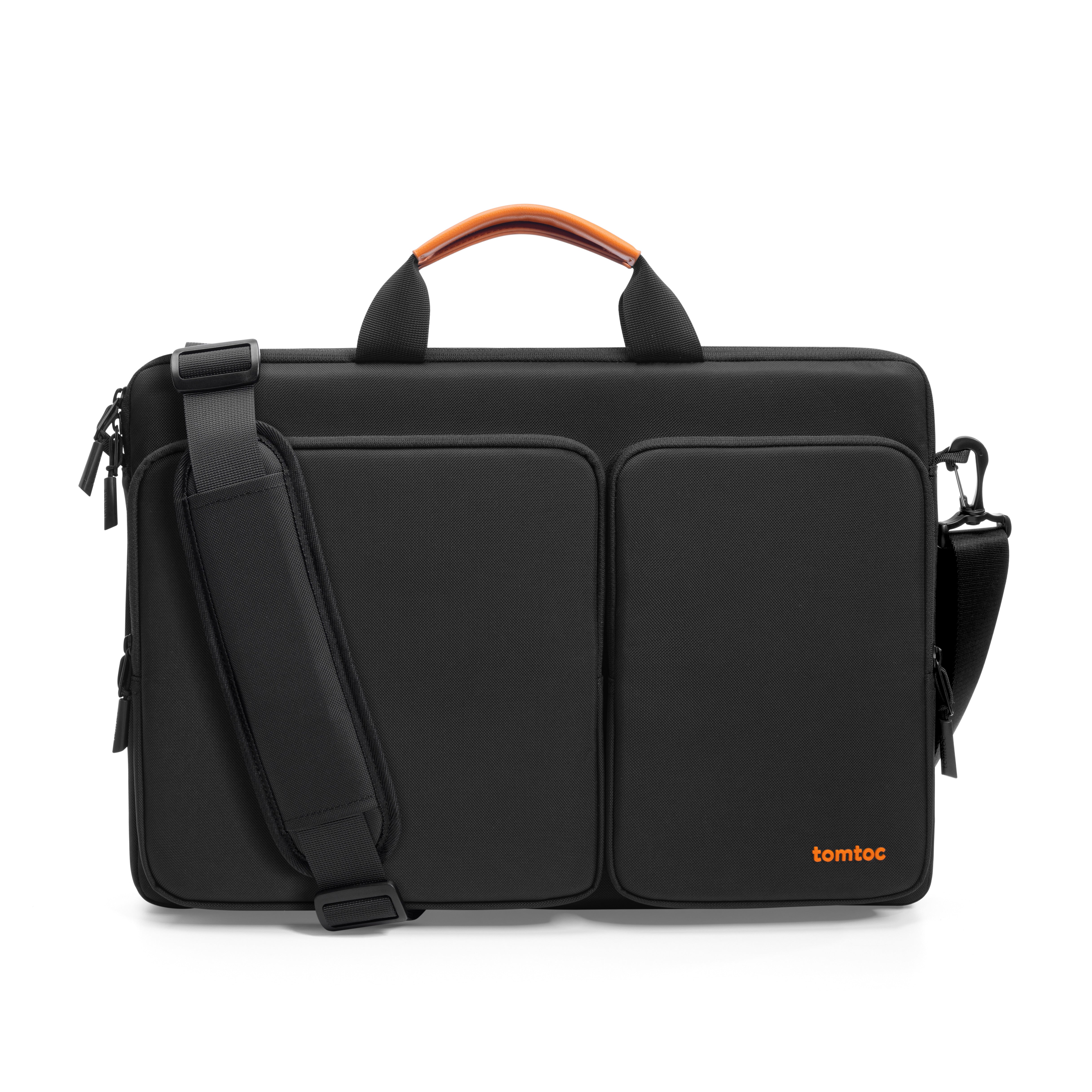 tomtoc Defender-A42 筆記型電腦單肩包 適用於 17.3 吋筆記型電腦 黑色(A42G1D1)