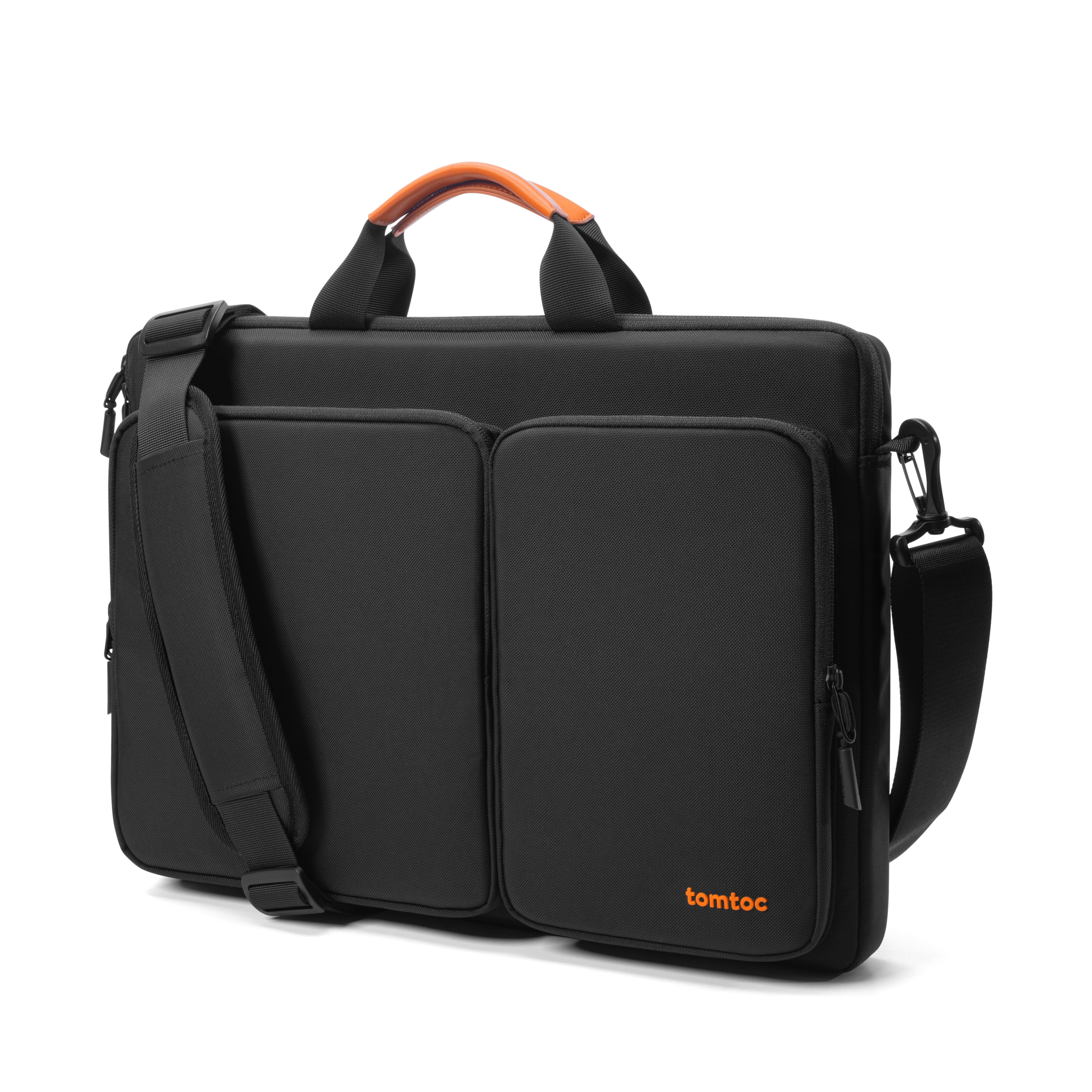 tomtoc Defender-A42 筆記型電腦單肩包 適用於 17.3 吋筆記型電腦 黑色(A42G1D1)