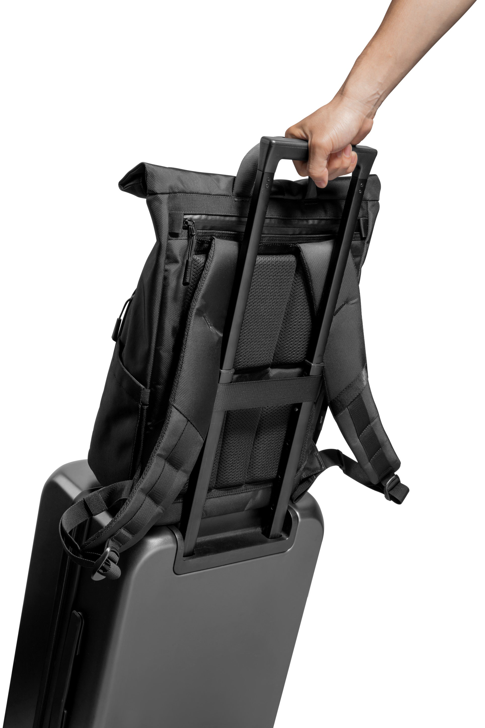 tomtoc Navigator-T61 捲口雙肩包 15.6吋/17L-20L 極速黑 T61M1D1